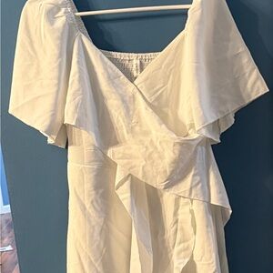 Elegant White Wrap Dress